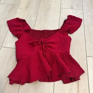 Elegant Red Women's Top